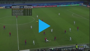 CSKA Moscow 0-2 Wolfsburg (Champions League)