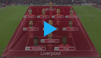 Southampton 1-6 Liverpool (England Capital One Cup)