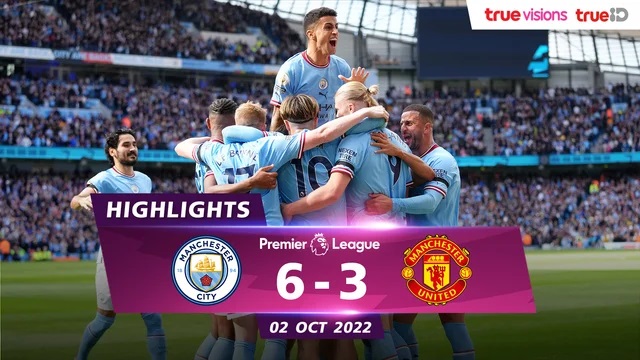 ไฮไลท์: แมนฯ ซิตี้ 6-3 แมนฯ ยูไนเต็ด (พรีเมียร์ลีก)