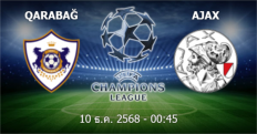 วิเคราะห์บอล [ ยูฟ่า แชมเปี้ยนส์ลีก 2025-26 ] คาราบัค VS อาแจกซ์