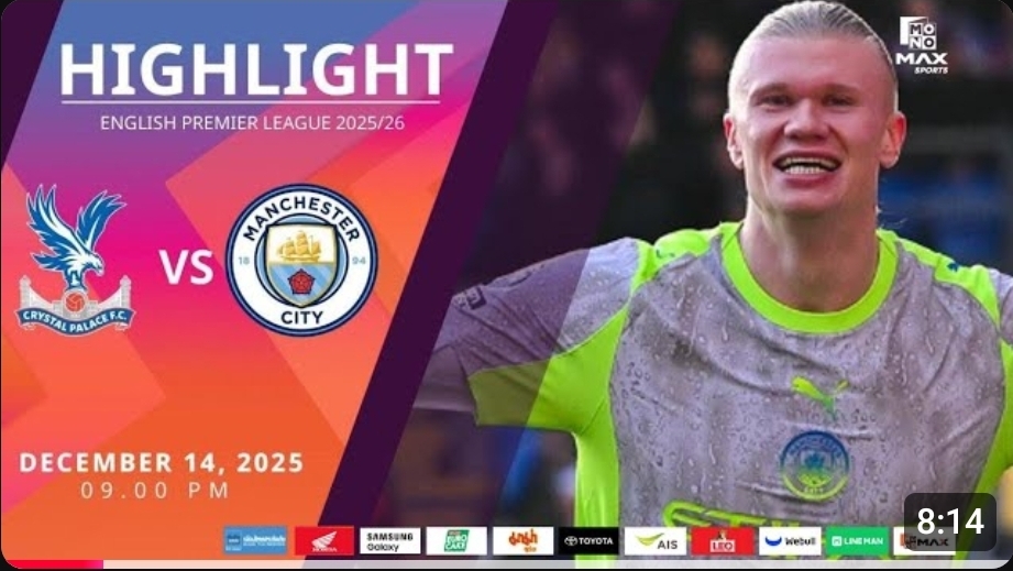 ไฮไลท์ MoNo Max : คริสตัล พาเลซ 0-3 แมนฯ ซิตี้