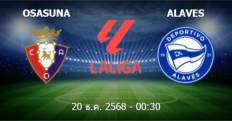วิเคราะห์บอล โอซาซูน่า VS อลาเบส