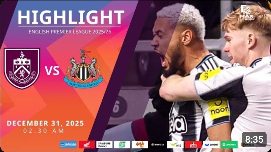 ไฮไลท์ MoNo Max : เบิร์นลี่ย์ 1-3 นิวคาสเซิ่ล