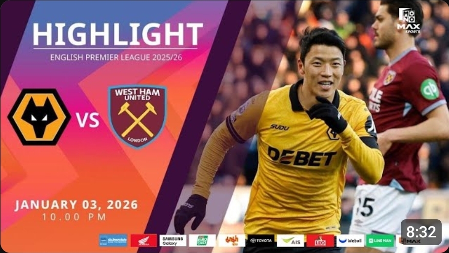ไฮไลท์ MoNo Max : วูล์ฟแฮมป์ตัน 3-0 เวสต์แฮม
